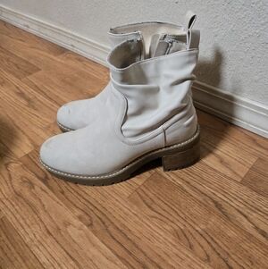 Elegant Cream Ankle Boots for Women